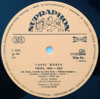 LP Pavel Bobek: Profil 1970 - 1979