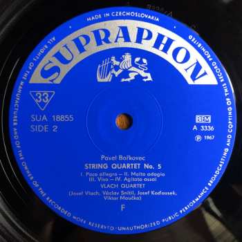 LP Vlach Quartet: String Quartet No. 5 - Stirng Quartet No. 2