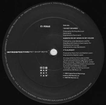 LP Pet Shop Boys: Introspective