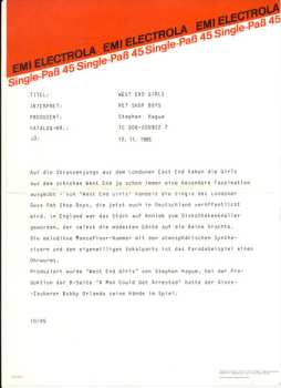 SP Pet Shop Boys: West End Girls