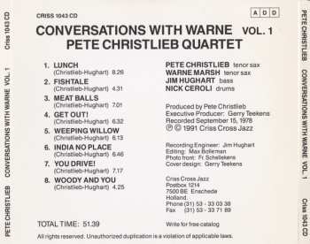 CD Warne Marsh: Conversations With Warne Volume 1