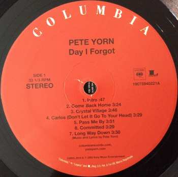 LP Pete Yorn: Day I Forgot