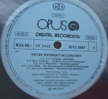2LP Peter Dvorský: In Concert (2xLP + PLAKÁT)