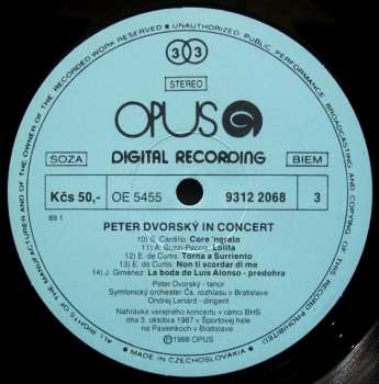 2LP Peter Dvorský: In Concert (2xLP + PLAKÁT)