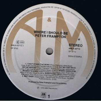 LP Peter Frampton: Where I Should Be
