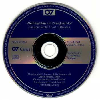 CD Peter Kopp: Weihnachten Am Dresdner Hof