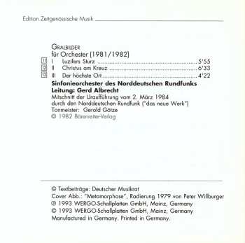 CD Peter Michael Hamel: Violinkonzert / Diaphainon / Gralbilder
