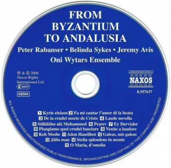 CD Oni Wytars: From Byzantium To Andalusia