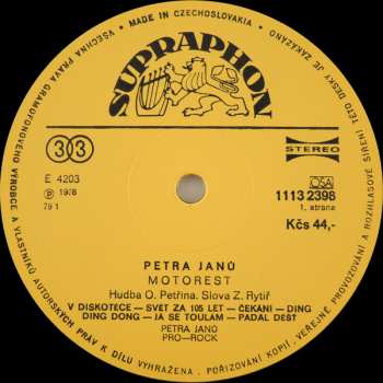 LP Petra Janů: Motorest