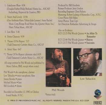 CD Jimmy Rowles: Phil Woods / Lew Tabackin