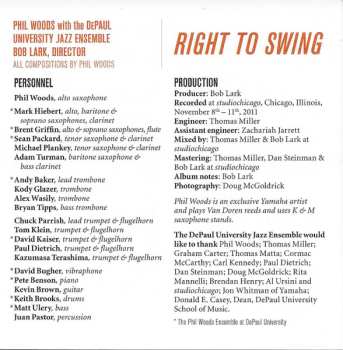CD Phil Woods: Right To Swing