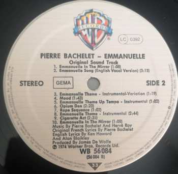 LP Pierre Bachelet: Emmanuelle (The Original Soundtrack Music From)
