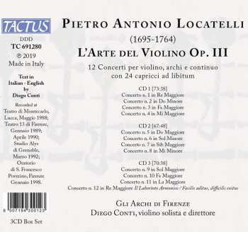 3CD/Box Set Pietro Antonio Locatelli: L'Arte Del Violino Op. III