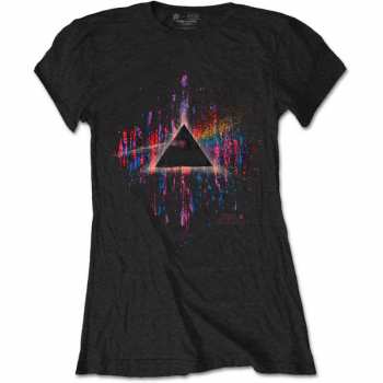 Merch Pink Floyd: Frauen T-Shirt Dark Side Of The Moon Pink Splatter 