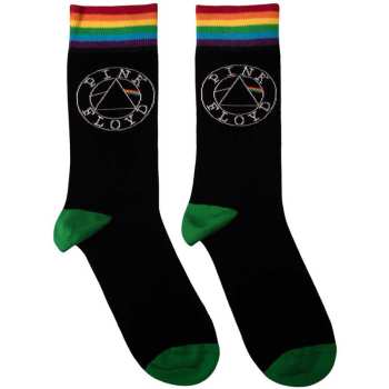 Merch Pink Floyd: Pink Floyd Unisex Ankle Socks: Circle Logo (black) (uk Size 4 - 7) 36 - 42
