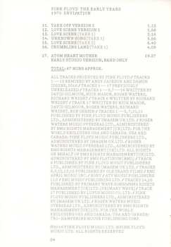 2CD/2DVD/Blu-ray Pink Floyd: The Early Years 1970 Devi/ation