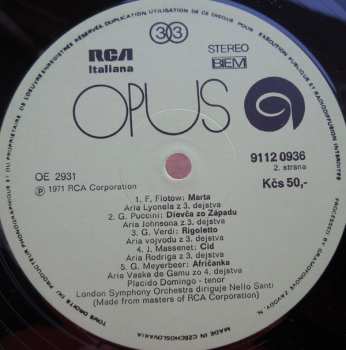 LP Placido Domingo: L'Arte Di Placido Domingo