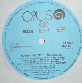 LP Pointer Sisters: So Excited