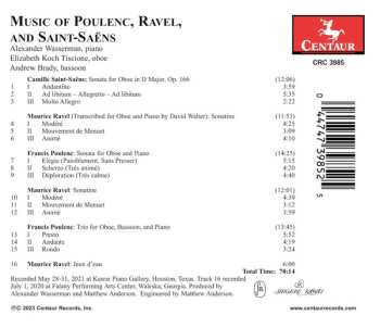 CD Maurice Ravel: Music Of Poulenc, Ravel And Saint-Saëns