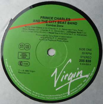 LP Prince Charles And The City Beat Band: Combat Zone