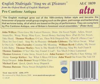 CD Philip Ledger: English Madrigals "Sing We At Pleasure"
