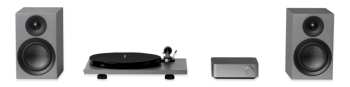 Tontechnik Pro-ject Stereo Set Phono + Streaming -  Audio Set Se Zesilovačem Wiim A Gramofonem, šedý