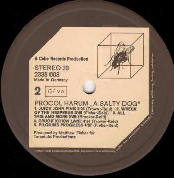 2LP Procol Harum: A Whiter Shade Of Pale / A Salty Dog