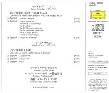 CD Sergei Prokofiev: Klavierkonzert Nr.3 C-Dur / Klavierkonzert G-Dur LTD