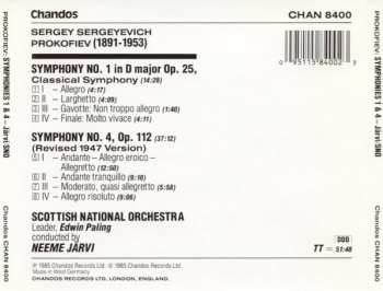 CD Sergei Prokofiev: Symphony No.1 In D Op.25, 'Classical' / Symphony No.4, Op.112 (Revised 1947 Version)