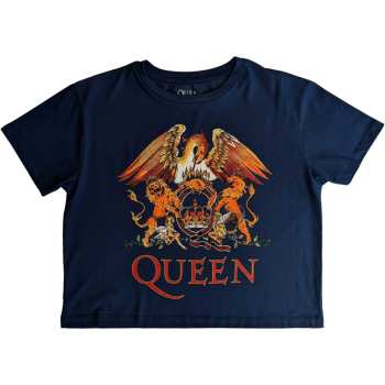 Merch Queen: Frauen Crop Top Classic Crest