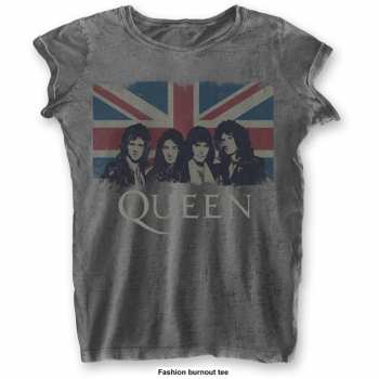 Merch Queen: Frauen T-Shirt Vintage Union Jack 