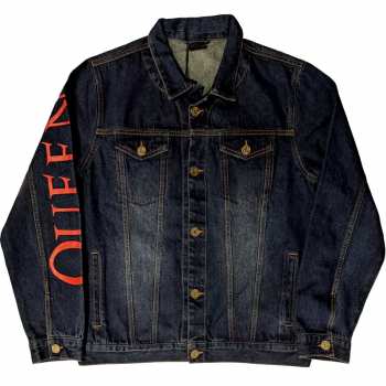 Merch Queen: Queen Unisex Denim Jacket: White Crest (back Print) (small) S