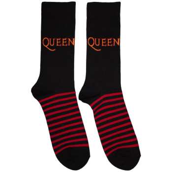 Merch Queen: Knöchelsocken Logo Queen & Stripes