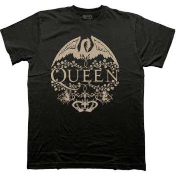 Merch Queen: T-Shirt Floral Crest Mono