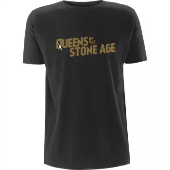 T-Shirt Text Logo Queens Of The Stone Age (metallic)