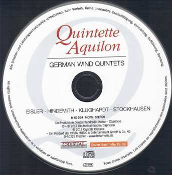 CD Paul Hindemith: German Wind Quintets