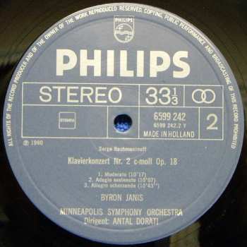 2LP The London Symphony Orchestra: Klavierkonzerte Nr.1, 2 & 3 = (Piano Concertos Nos. 1, 2 & 3)