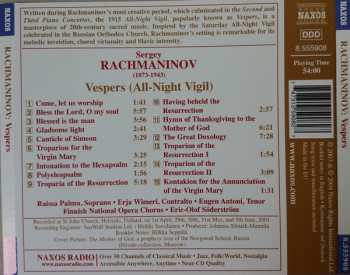 CD Sergei Vasilyevich Rachmaninoff: Vespers