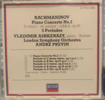 CD The London Symphony Orchestra: Piano Concerto No. 3; 5 Preludes