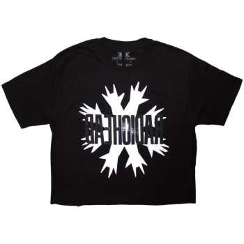 Merch Radiohead: Radiohead Ladies Crop Top: Cut Hands (black) (small) S