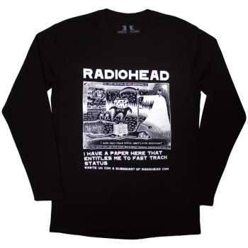 Merch Radiohead: Radiohead Unisex Long Sleeve T-shirt: Ice Caps (black) (small) S