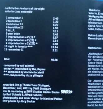 CD Ralf Schmid: Nachtfarben / Night Colours