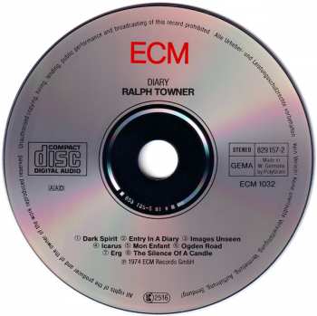 CD Ralph Towner: Diary