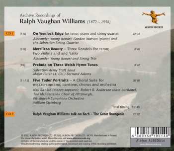 2CD Ralph Vaughan Williams: Albion Archive Recordings Of Ralph Vaughan Williams