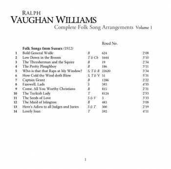 CD Ralph Vaughan Williams: Folk Songs Volume 1