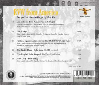 CD Ralph Vaughan Williams: RVW From America: Forgotten Recordings Of The 50s.