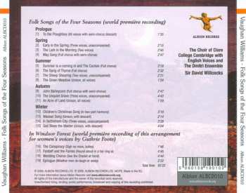 CD Ralph Vaughan Williams: Folk Songs Of The Four Seasons