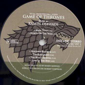 2LP Ramin Djawadi: Game Of Thrones (Music From The HBO Series) LTD