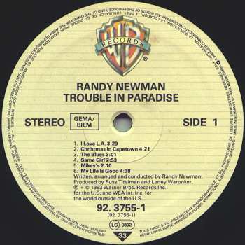 LP Randy Newman: Trouble In Paradise