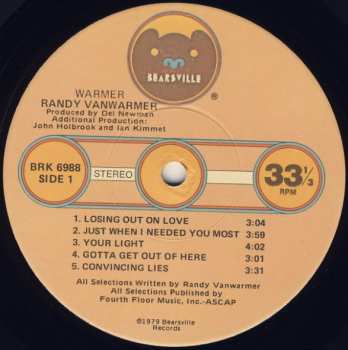 LP Randy Vanwarmer: Warmer